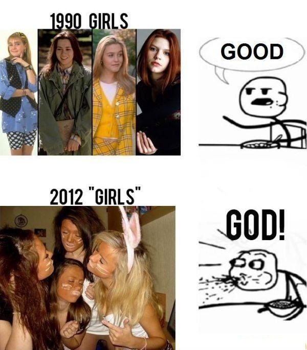 1990 girls and 2014 girls difference