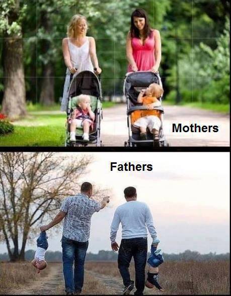 a difference  father and mother