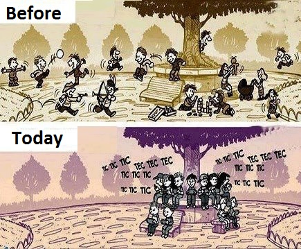 before and today school life
