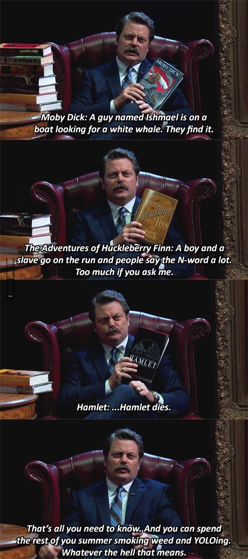 Book Spoilers  By Ron Swanson