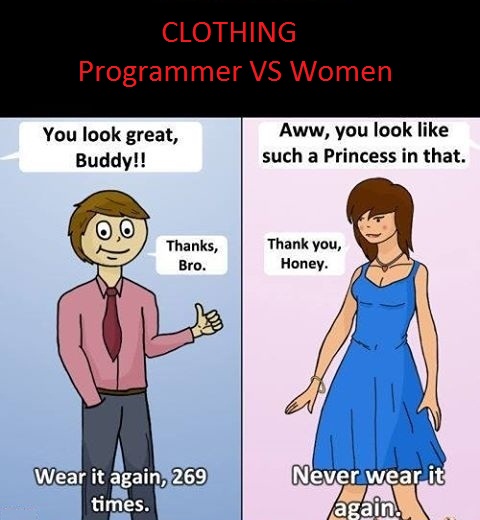 Clothing Programmer VS Women