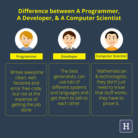 Difference between a programmer a developer