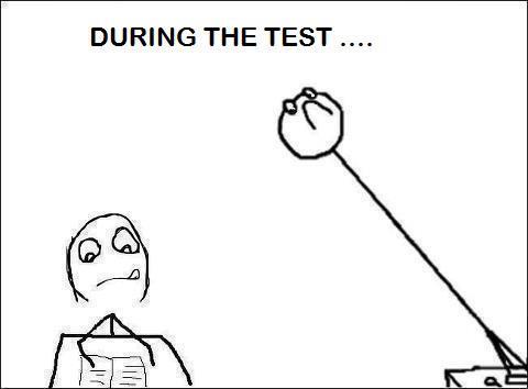 During the test