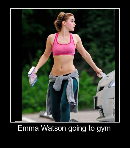 Emma Watson going to gym