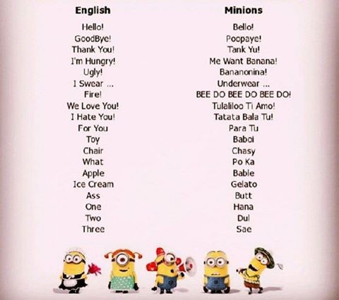 English VS Minions 