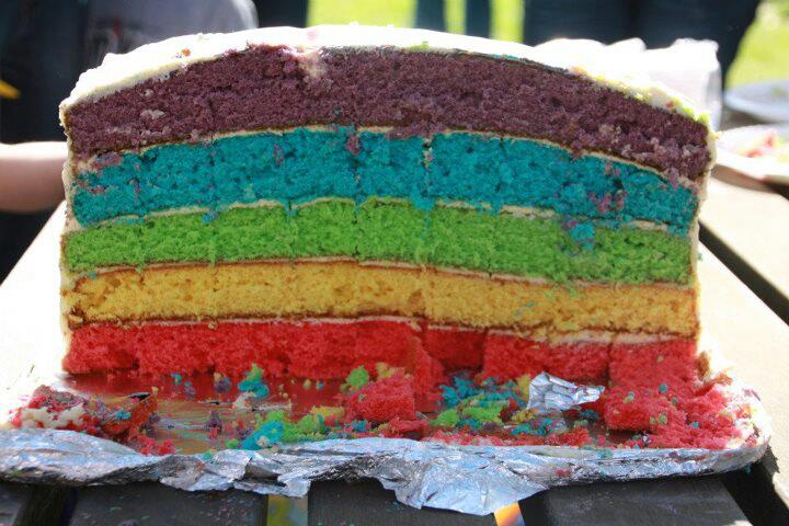 four color cake