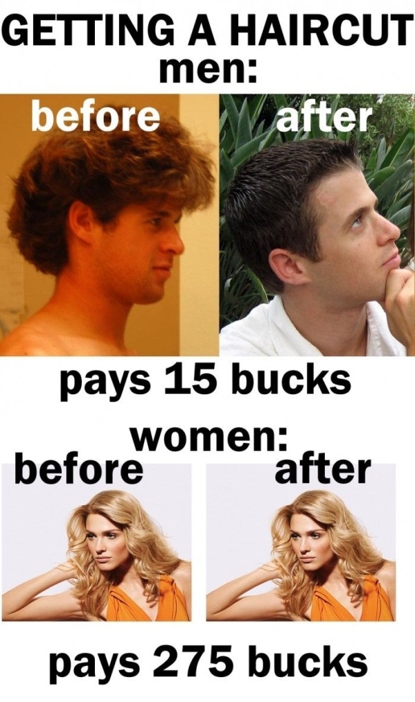 Haircut Men Vs women