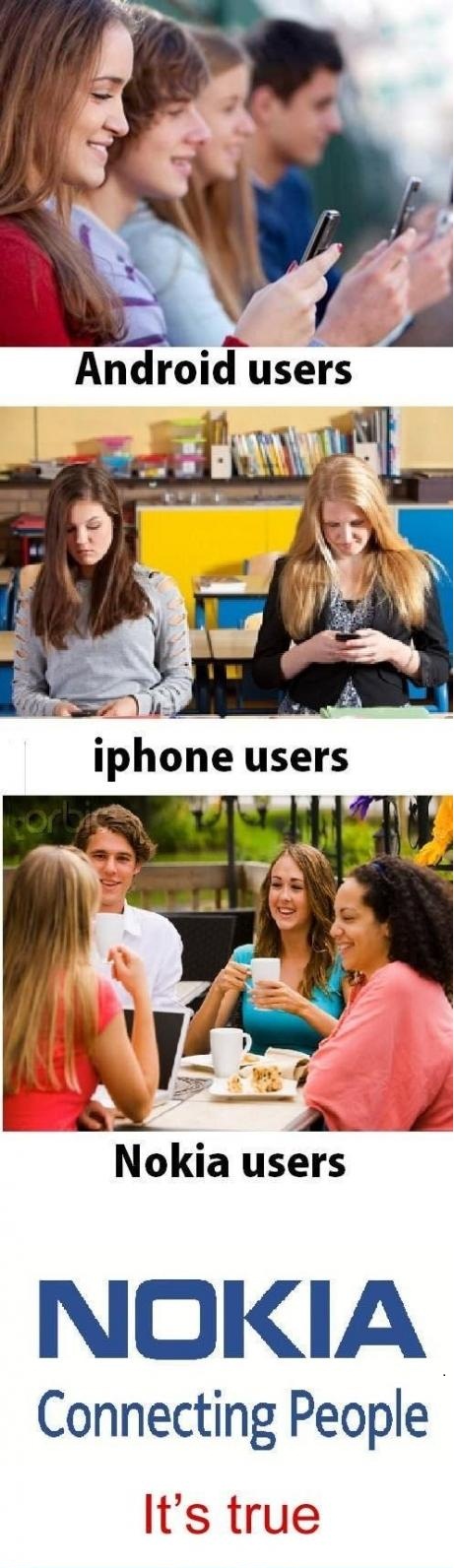iphone users and nokia users