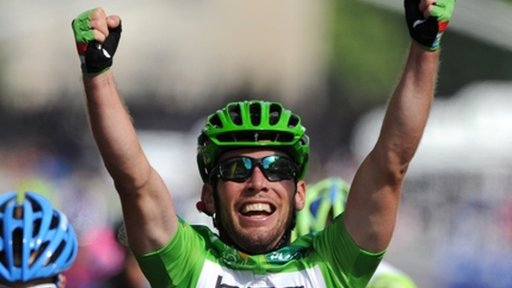 Mark Cavendish  when he won the road cycling world title