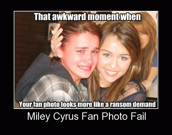 miley cyrus fan photo fail
