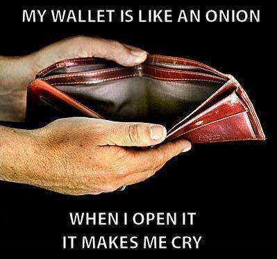 My wallet is like an onion