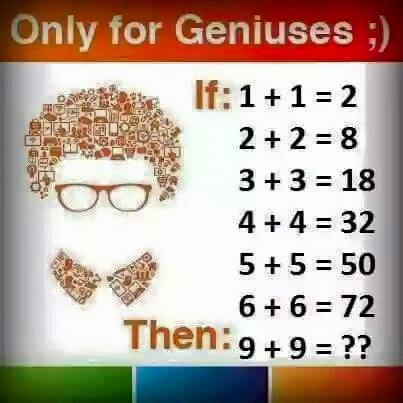 Only for Geniuses People solve  
