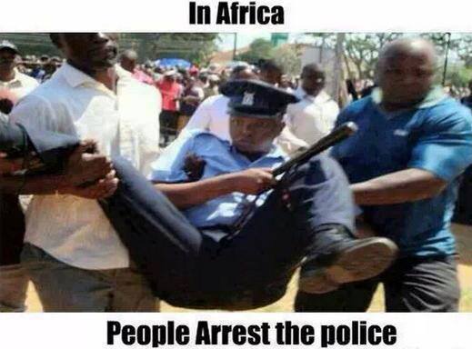 people arrest the police 
