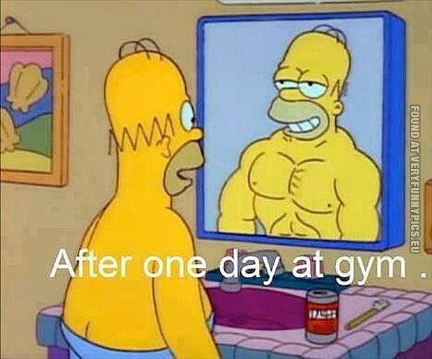 Perception changes after one day at the gym