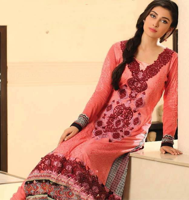 pink shalwar qmaez dress
