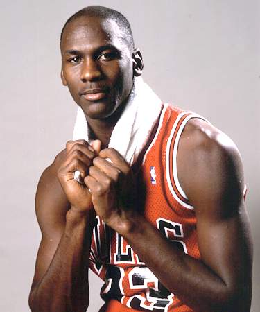 Portrait of Jordan his basketball uniform