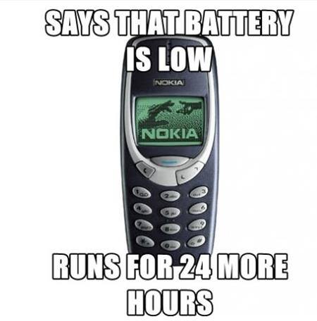 says that battery is low
