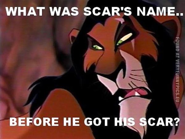 Scar before his scar