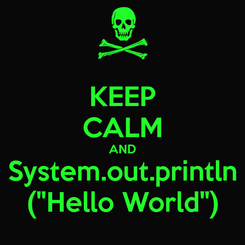 system out printin Hello World