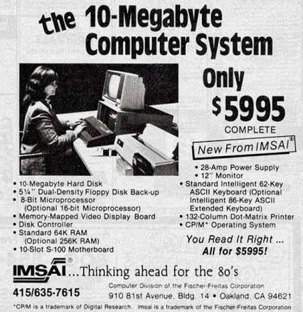 the 10 megabyte computer system only $5995