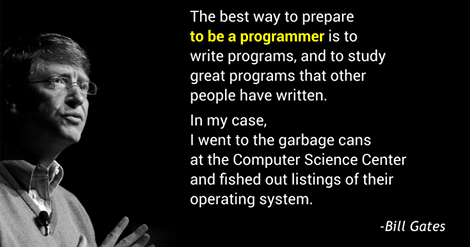 to be a programmer is to write programs..