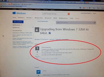 upgrading from windows7