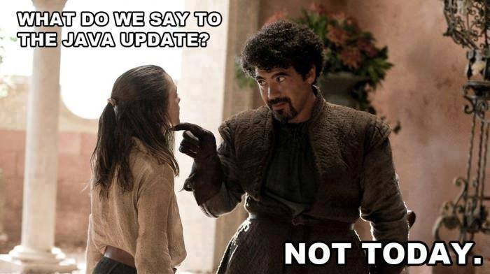 what do we say to the java update