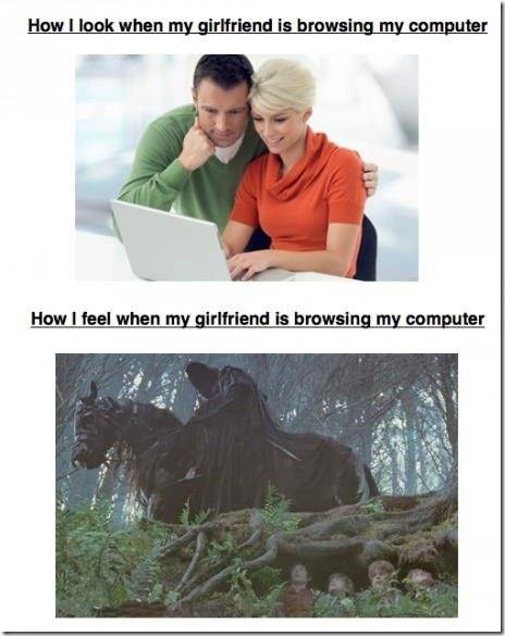 When My GF Browses My Computer
