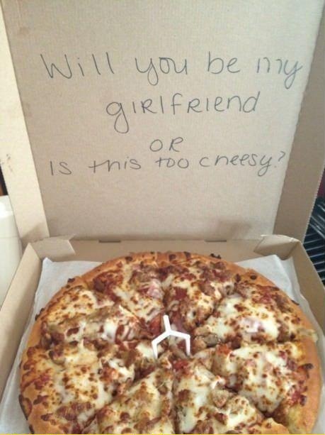 will you be my girlfriend or is this too cheesy 