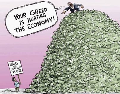 your greed is hurting the economy